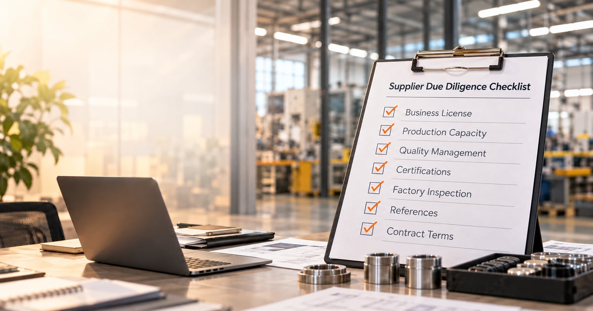 Supplier Due Diligence Checklist: How to Verify Manufacturers